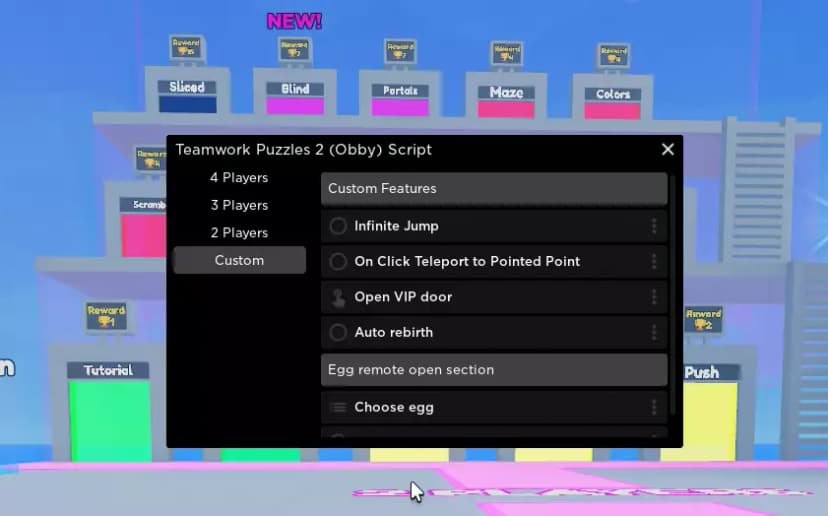 Teamwork Puzzles 2 (Obby) script