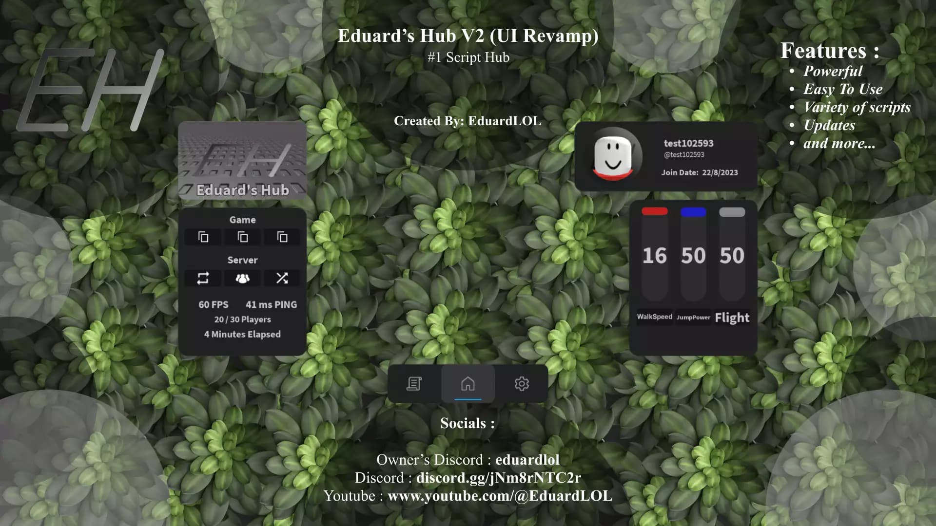Eduards Hub V2 UI Revamp