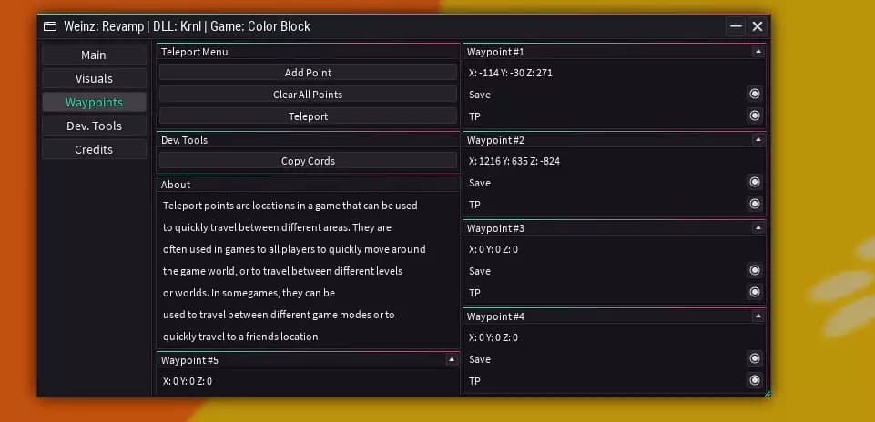 Universal Waypoints GUI