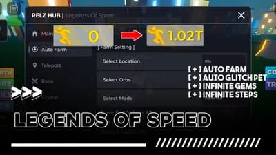 Script Legends of Speed Auto Farm & Glitch Pet