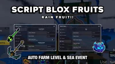 SCRIPT BLOX FRUIT AUTO FARM LEVEL | SEA EVENT | MASTERY FRUIT & GUN | RAIN FRUIT