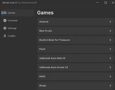 Bandz Hub, New script hub, Universal