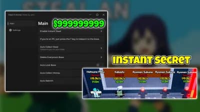 💸 Steal a Anime Script - Collect Cash, Steal, Lock & More