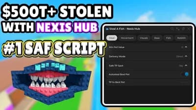 Steal A Fish - Auto Steal, Fly, Noclip, Buy, Sell, Lock, Etc