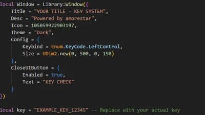 key system source powered by amore star ^ dummy UI