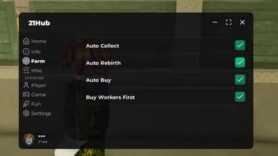 [Updated 22/10/25] Auto Collect/Rebirth/Buy/Raid/Boss |21hub