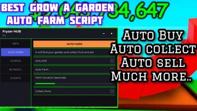 Best auto farm script for Grow a garden 