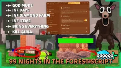 99 Nights | Inf Diamonds |Bring Stuff | Day Farm +125 Others