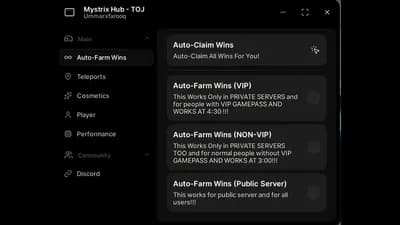 AUTOFARM WINS | AUTO-WIN | TELEPORTS | FLY | INF JUMP | MORE