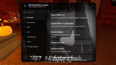 [FourHub] ESP,Spam Kill,Emotes,Speed 