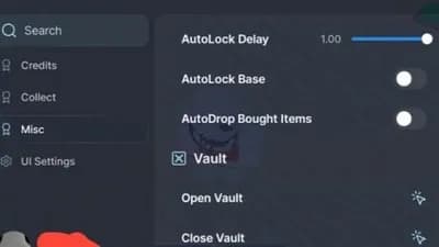 Auto lock base, Auto drop bought items, close 