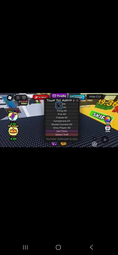 Tower for admin 2 fe script!