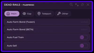 Dead Rails - auto farm bond, auto fuel train, auto sell