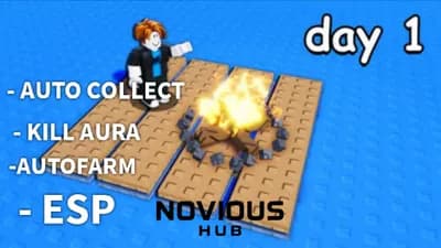 🏆 Novious Hub Survive — On A Raft | AUTO COLLECT FARM