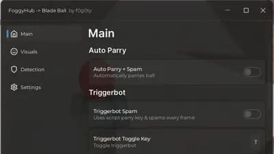 FoggyHub - auto parry, triggerbot, free emotes