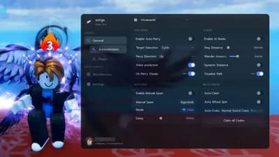 wings - Best Auto Parry, Desync , Sword Changer