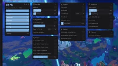 Cero - Kill Aura, Auto Garden, Egg Farm, God Mode & More!