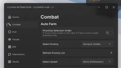 CLOVER RETRIBUTION AUTO FARM RIFT MANAWISP DRAGON BALL ENEMY